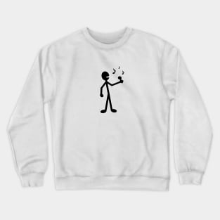 Singing Musician Stick Figure Crewneck Sweatshirt